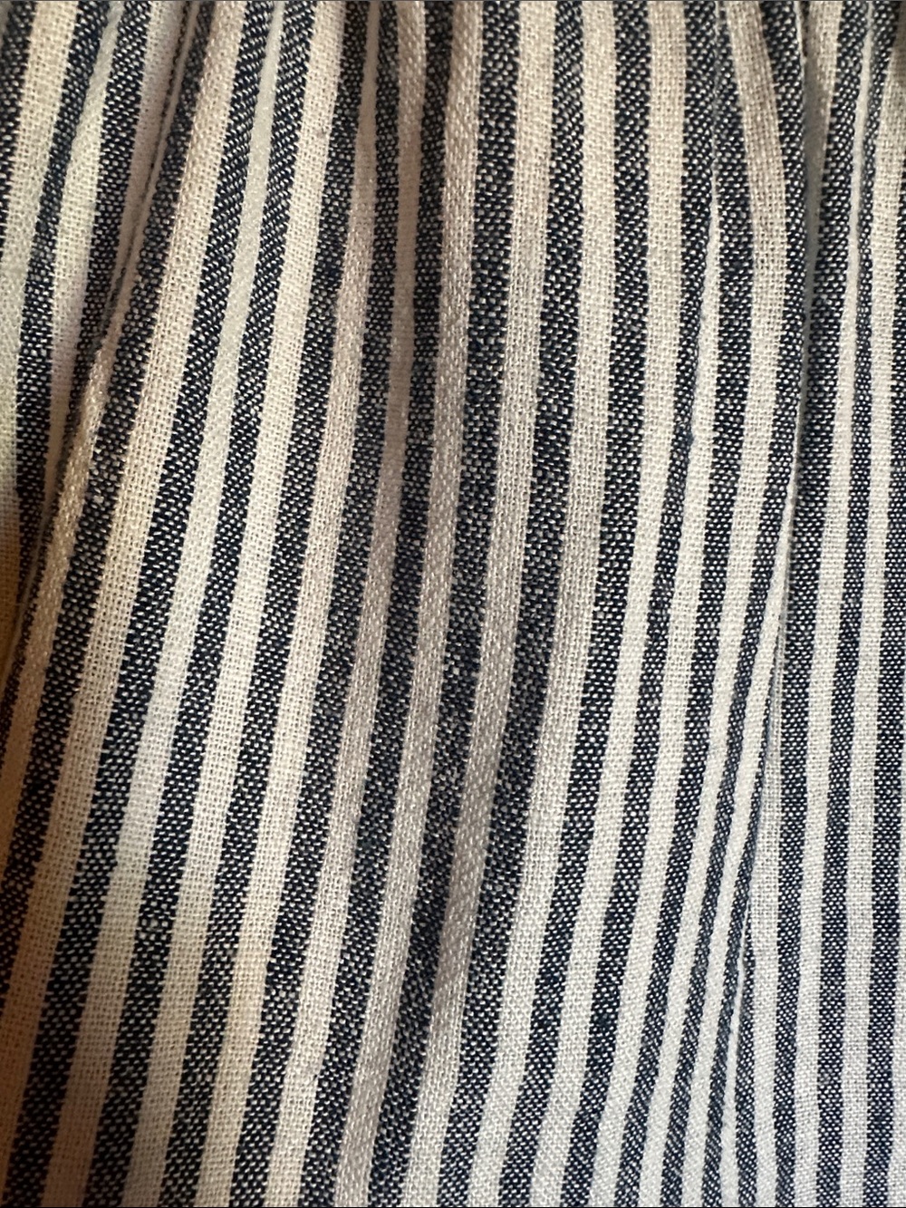 Old Navy Navy/White Striped Wide-Leg Linen-Blend Pants, size Medium - Picture 4 of 9